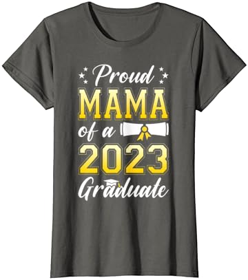 Mamãe orgulhosa feminina de uma turma de uma camiseta de formatura sênior de 2023 graduação
