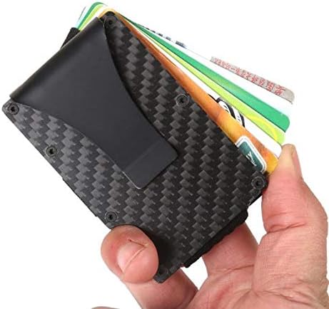 YGQZM Fibra de fibra de carbono de carbono Cartão de crédito Bloqueio de carteira portátil Caso de identificação portátil Men Alumínio Clipe do titular do cartão