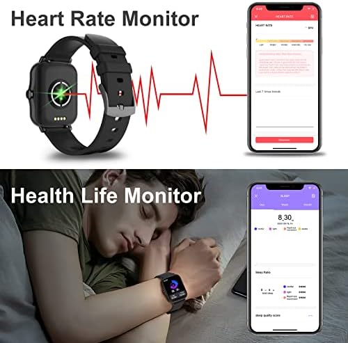 Relógio inteligente AVXTC, 1,70 na tela de toque completa HD SmartWatch para Android e iOS Phones Tracker Compatível Fitness Sleep Monitor, balcão de etapa para homens