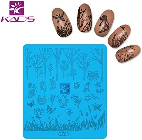 KADS 5 PCS Placas de estampagem da arte de unha Flor Ocean Print Modelos de manicure