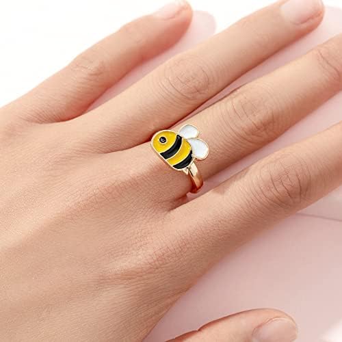 3pcs inquietar anéis de ansiedade anéis ajustáveis ​​abertos margaridas borboleta yingyang unicórnio