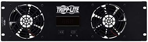 Tripp Lite 3U Sensor de temperatura digital com 2 fãs de alto desempenho de 12VDC, painel de blanking, LCD