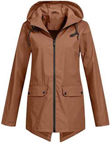 Jaquetas femininas e casacas da Sinzelimin Moda Moda de cor sólida à prova de vento ao ar livre Plus Tamanho Logo