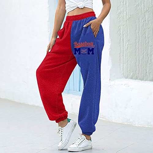 Miashui Womens Summer Summer Pants Casual Feminino de Baseball Impressão Casual Casual Calças Casual com
