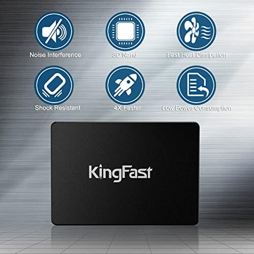 Kingfast 2TB SSD SATA III 2,5 polegadas SSD interno - 6 GB/S SSD disco rígido interno até 550 MB/S compatível