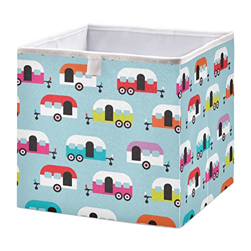 Camper Caravana Cubo de armazenamento Bin Bins de armazenamento colapsável cesta de brinquedos à prova d'água para caixas de organizador de cubos para brinquedos closet infantil garoto meninos livros de roupas - 15.75x10.63x6.96 em
