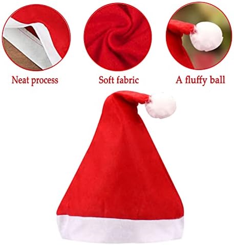 Peças chapéu de natal chapéu de santa chapéu de férias de natal para adultos Papai Noel Hats suprimentos