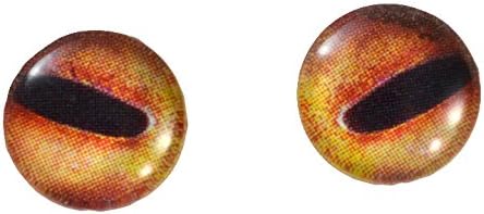 10mm espelhado laranja polvo de vidro olhos náuticos íris para esculturas de taxíidermia de argila de polímero Art ou jóias fazendo um conjunto de 2