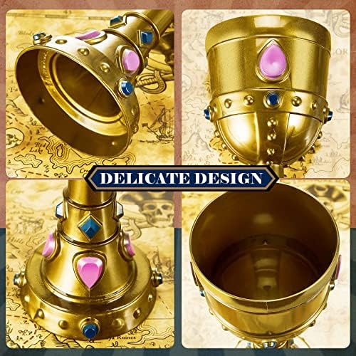 Coloque medieval Medieval Moldado Coloque 8 oz Oz Cálice de joias de ouro Decorações de festa de cálice