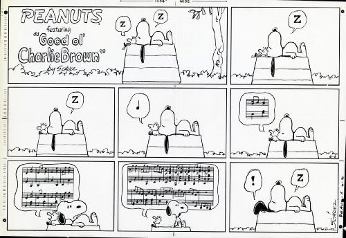 Peanuts Comic Strips de Charles Schulz - Impressão original do Sunday Photostat - 6 de junho de 1971 - Snoopy