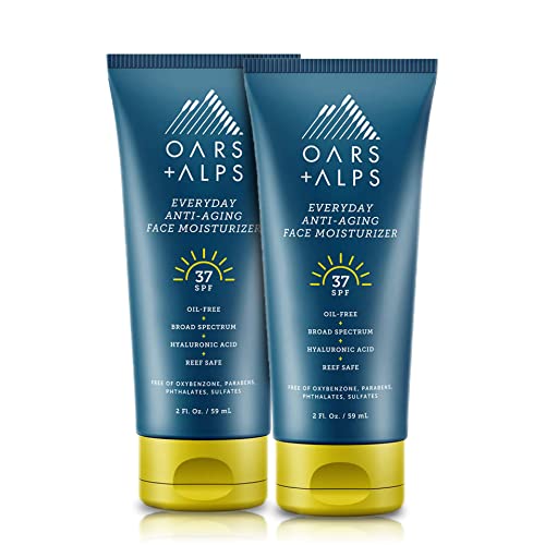 OARS + Alpes todos os dias SPF 37 Protetor solar loção, cuidados com a pele com suco de folha de aloe e vitamina