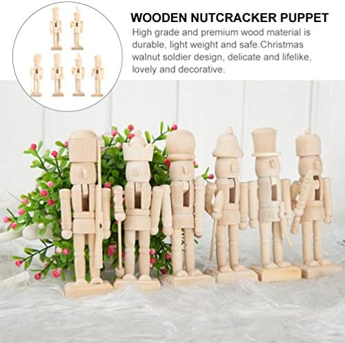 Didiseaon Halloween Decor Figuras Nutcracker Figuras do Natal Puppet de Natal Soldado de noz de madeira Adornamento