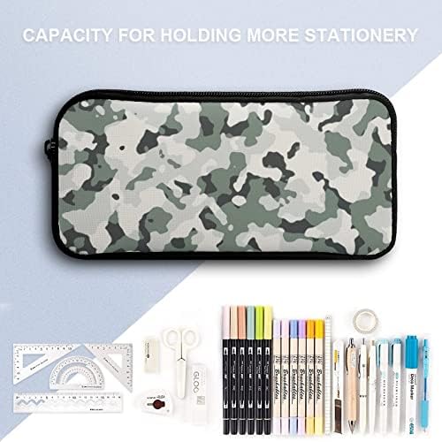 Camuflagem de camuflagem do exército bolsa bolsa de bolsa fofa portador de caneta Organizador de maquiagem de caixa de papelaria