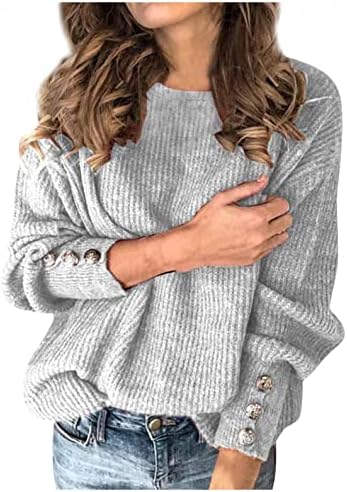 Camisolas para mulheres plus size, suéte de malha casual feminina de malha de malha tops de manga longa suéteres de gola alta