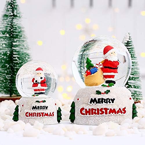 XJJZS Christmas Light Ball Crystal Ball Papai Noel Table Ball Glass com Presente de Véspera de Natal para Crianças