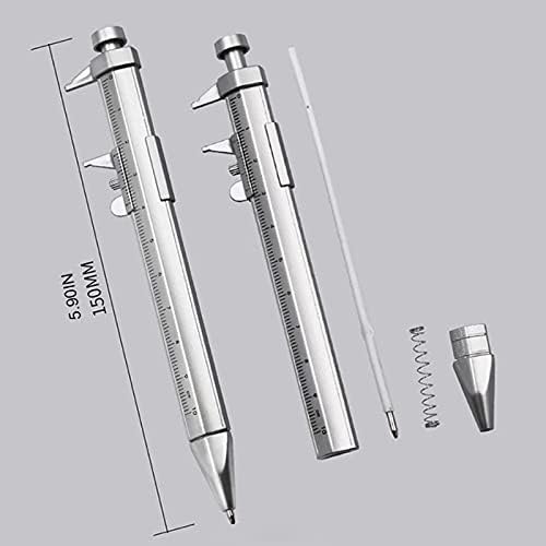 SDFGH 2 PCS Gel Ink Pen Vernier Paliper 10cm Métrico de medição de precisão Ferramenta multifuncional PALIPER