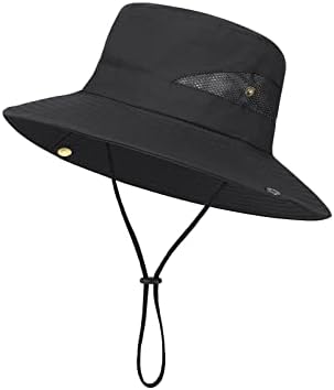Century Star Mens Sun Hat Women Wide Brim Hat de Pesca Safari UPF 50+ Chapéu de balde embalável Proteção solar