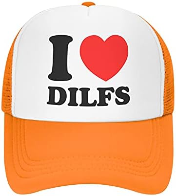 Eu amo DILFS UNISSISEX Mesh Baseball Cap Outdoor Running Sports Trucker Papai Beach Hat de praia