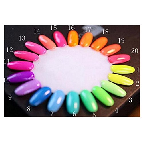20 Colors Série de esmalte de gel luminoso de neon fluorescente para brilho em escuro 2019 Esmaltes permanentes