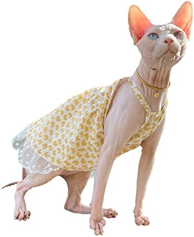 Sphynx Cat Roupos de verão moda camis vestido impressão de gatinho confortável camisas de gatinho para Sphynx,