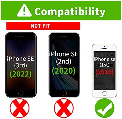 FYY Projetado para iPhone SE Case / iPhone 5 Caso / iPhone 5S Case, Luxury PU LAUTELET PELELE com suporte