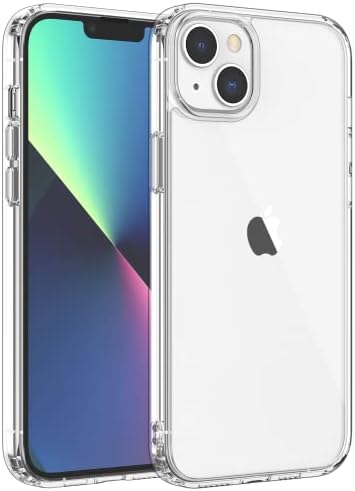 SHAMO's Compatível com o iPhone 14 Clear Case e iPhone 13 - Capa de telefone acrílico cristalina para proteção confiável e estilo aprimorado - Slim, Lightweight e Wireless Charging Compatible