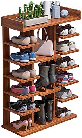 Rack de sapato Zeelyde, armazenamento de prateleira de cerca 14 camada/16 camada/18 camada estreita armário de sapatos de sapato de salvamento doméstico Dormitório da porta