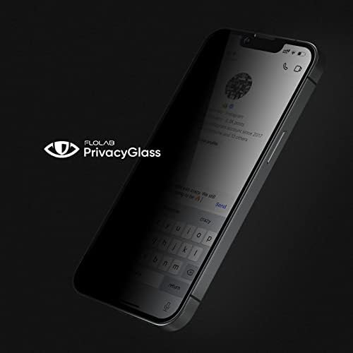 Flolab Nanoarmour Onetime Pro protege o protetor de tela de privacidade para iPhone 14 Plus / 13 Pro Max - Anti -Reflexivo, Vidro Temperado, Durável, Fácil Instalação, Poeira livre