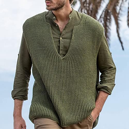 Sweter quente de suéter de algodão ricocante-riche-pilcão em V colete de camisola em V engraçado
