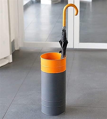 WXXGY Umbrella Stands Simples Metal Umbrella Bucket com Drip Bandey Gancho de salvamento