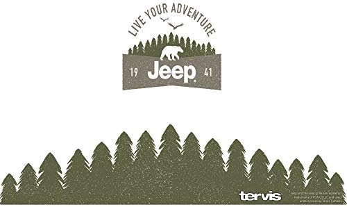 Jeep Tervis Jeep Triplo Tumbler isolado, verde, preto e cinza, 20 onça fluida