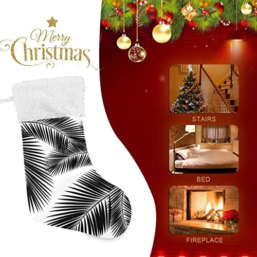 Kigai Tropical Palm sai meias de Natal personalizadas grandes meias de Natal de meias de floco de neve fofas de 18 polegadas de Natal para decorações de natal e decoração de festa da família de férias presentes de natal 2pcs