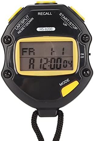 Weyi Electronic Stopwatch, Sports Stopwatch, Black Counting Function, 20lap Memory for Arbere for Training