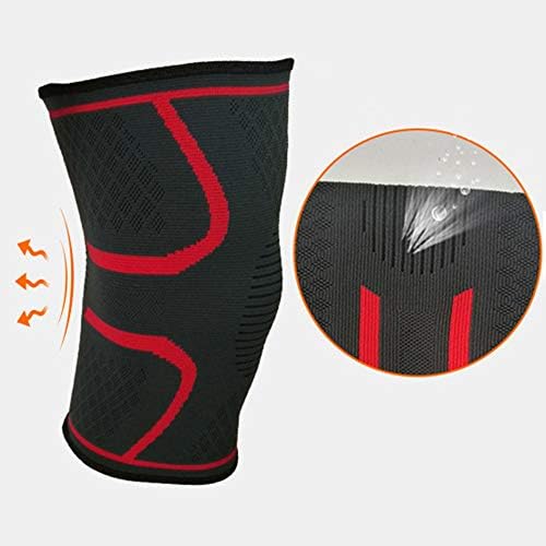 N/A 1 par de engrenagens de proteção elástica de malha de malha de ciclismo Suporte de capa do joelho de nylon Manga de joelheira para vôlei de basquete