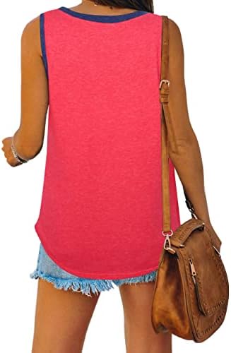 MyHalf Women V Tampo de pescoço com colorido de bolso Tunic Tee Summer Summer Loose Sleesess Shirt