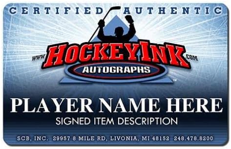 Tom Johnson assinou e inscrito em Montreal Canadiens Puck - Pucks autografados da NHL
