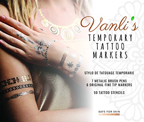 Marcadores de tatuagem temporária de Vanli - Stufistas de meia para adolescentes, crianças, adultos, kit de tatuagem