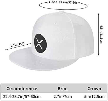 Wikjxiz Ripple-Coin-XRP Fashion Bill Hat Hat Hats Sport Sport Cap Caps Ajustável cinza