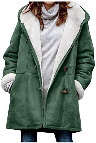 Mulheres Sherpa Fleece laded Outerwear Outwear OUTRIMENTO MULHER WHILL Warm Hoodies Pullover Casual Casual