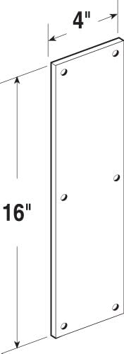 Linha Prime J 4620 Placa de chute da porta, 10 polegadas por 34 polegadas, alumínio de cetim