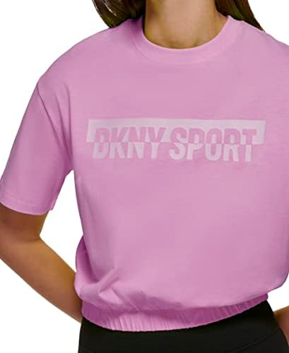 Camiseta de logotipo feminino dkny