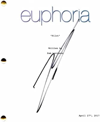 Jacob Elordi assinou o autógrafo Euphoria Script Piloto Full - Nate Jacobs Hearthrob, co -estrelado: Zendaya, Sydney Sweeney, Maude Apatow