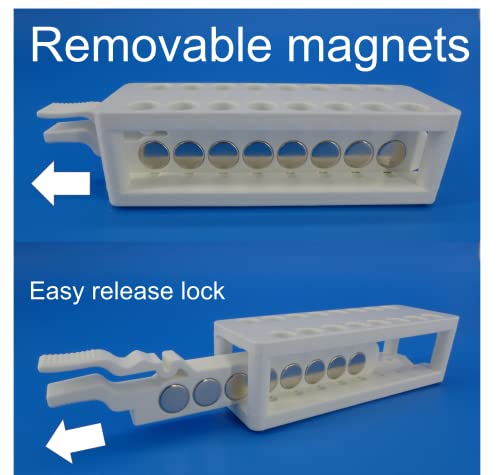 Rack magnético para DNA, purificação de RNA; Para tubos de centrífuga de 1,5 ml