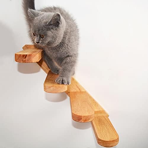 Cat Toy Toy Monted Cat escalando escadas escadas de madeira saltando plataforma de escalada moldura de gatinho tábua de gato móveis de gato árvore de gato árvore
