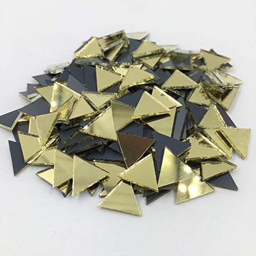 Nuo rui 12 mm de forma triangular espelho telhas de mosaico de ouro espelho 120 peças