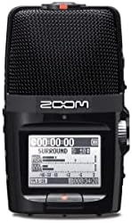 Zoom H2N Estéreo/gravador de som surround, 5 microfones embutidos, x/y, mid-side, som surround, modo ambisonica, registros no cartão SD, para gravar músicas, áudio para vídeo e entrevistas