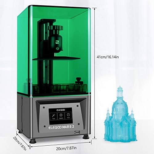 Elegoo Mars 2 MONO MSLA 3D Impressora UV PhotoCuring Resina LCD Impressora 3D com 6,08 polegadas