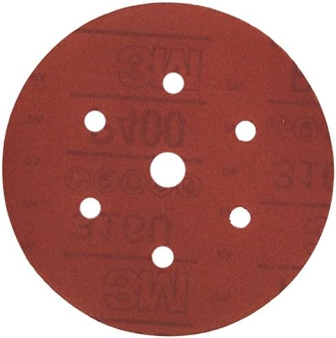 3m Hookit vermelho abrasivo pó de pó, 01139, 6 pol, P400, 50 discos por caixa