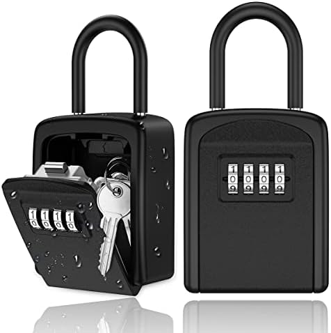 Caixa de bloqueio de chave Keekit, caixa de chave segura com manilha removível, caixa de armazenamento de código
