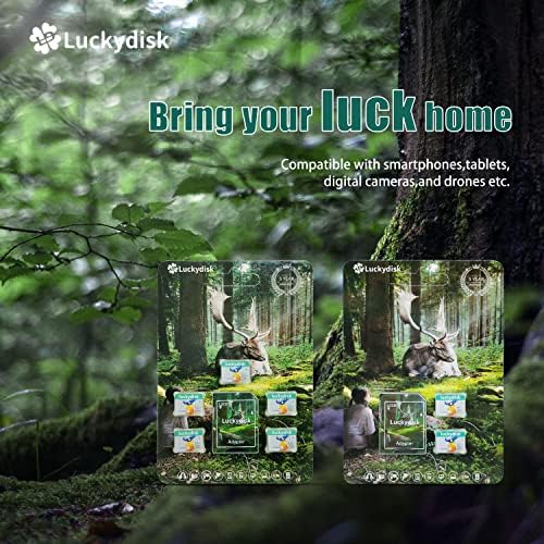 LuckyDisk 1GB 5pack Micro SD Card Memory Card- Nature Series
